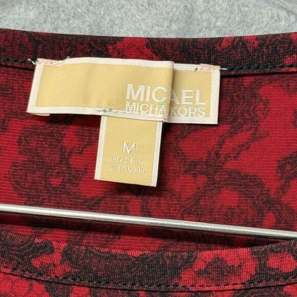 Michael Kors Red/Black Lace Top Size M - Picture 6 of 8